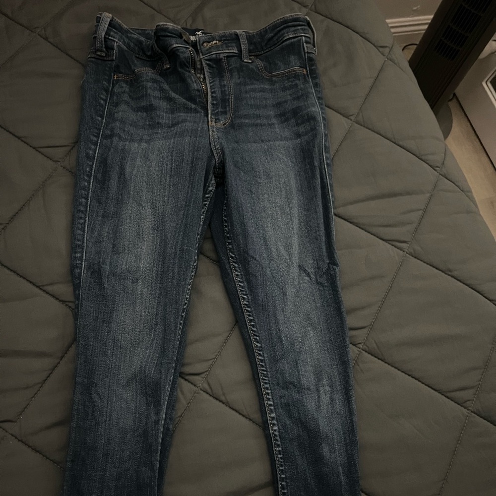 Hollister dark blue skinny jeans